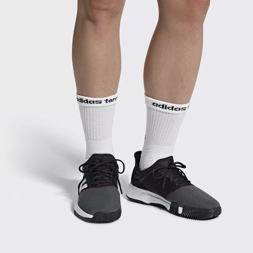 Adidas GameCourt Zapatillas De Tenis Negros Para Hombre (MX-31319)